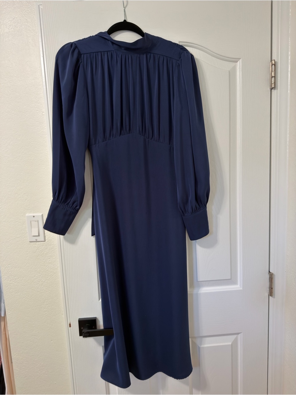 Lichi Navy Long Sleeve Midi Dress